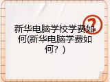 新华电脑学校学费如何(新华电脑学费如何？)
