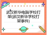 武汉新华电脑学校打架(武汉新华学校打架事件)