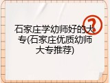 石家庄学幼师好的大专(石家庄优质幼师大专推荐)