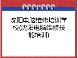 沈阳电脑维修培训学校(沈阳电脑维修技能培训)