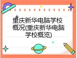 重庆新华电脑学校 概况(重庆新华电脑学校概览)