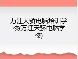 万江天骄电脑培训学校(万江天骄电脑学校)