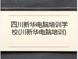 四川新华电脑培训学校(川新华电脑培训)