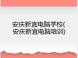 安庆新宜电脑学校(安庆新宜电脑培训)
