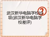 武汉新华电脑学校垃圾(武汉新华电脑学校差评)