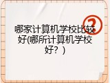 哪家计算机学校比较好(哪所计算机学校好？)