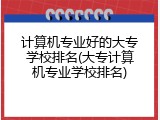 计算机专业好的大专学校排名(大专计算机专业学校排名)