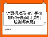 计算机短期培训学校哪家好(短期计算机培训哪家强)