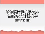 哈尔滨计算机学校排名(哈尔滨计算机学校排名榜)