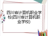 四川省计算机职业学校(四川省计算机职业学校)