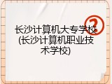 长沙计算机大专学校(长沙计算机职业技术学校)