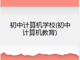 初中计算机学校(初中计算机教育)