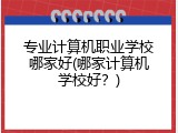 专业计算机职业学校哪家好(哪家计算机学校好？)