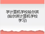 学计算机学校哈尔滨(哈尔滨计算机学校学习)