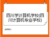 四川学计算机学校(四川计算机专业学校)