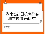 湖南省计算机高等专科学校(湖南计专)