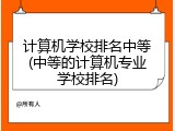 计算机学校排名中等(中等的计算机专业学校排名)