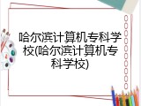 哈尔滨计算机专科学校(哈尔滨计算机专科学校)
