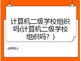 计算机二级学校组织吗(计算机二级学校组织吗?)