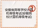 安徽省高等学校计算机等级考试(安徽高校计算机等级考试)