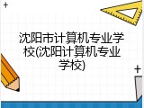 沈阳市计算机专业学校(沈阳计算机专业学校)