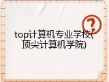 top计算机专业学校(顶尖计算机学院)