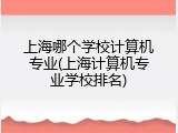 上海哪个学校计算机专业(上海计算机专业学校排名)