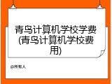 青鸟计算机学校学费(青鸟计算机学校费用)
