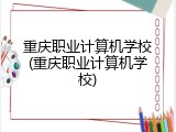 重庆职业计算机学校(重庆职业计算机学校)