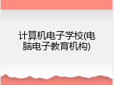 计算机电子学校(电脑电子教育机构)
