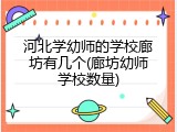 河北学幼师的学校廊坊有几个(廊坊幼师学校数量)