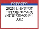 2025河北职高汽修单招大纲(2025年河北职高汽修专项招生大纲)