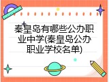 秦皇岛有哪些公办职业中学(秦皇岛公办职业学校名单)