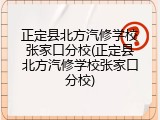 正定县北方汽修学校张家口分校(正定县北方汽修学校张家口分校)