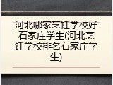 河北哪家烹饪学校好石家庄学生(河北烹饪学校排名石家庄学生)
