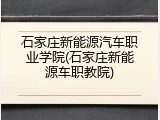 石家庄新能源汽车职业学院(石家庄新能源车职教院)