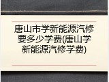 唐山市学新能源汽修要多少学费(唐山学新能源汽修学费)