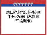 唐山汽修培训学校顺平分校(唐山汽修顺平培训点)