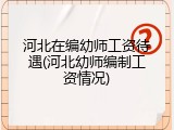 河北在编幼师工资待遇(河北幼师编制工资情况)