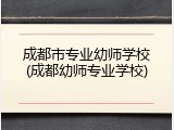 成都市专业幼师学校(成都幼师专业学校)