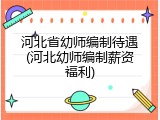 河北省幼师编制待遇(河北幼师编制薪资福利)