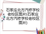 石家庄北方汽修学校老校区图片(石家庄北方汽修学校老校区图片)
