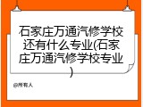 石家庄万通汽修学校还有什么专业(石家庄万通汽修学校专业)