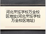 河北烹饪学校万全校区地址(河北烹饪学校万全校区地址)