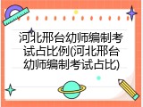 河北邢台幼师编制考试占比例(河北邢台幼师编制考试占比)