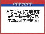 石家庄幼儿高等师范专科学校学费(石家庄幼高师学费情况)