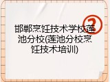 邯郸烹饪技术学校莲池分校(莲池分校烹饪技术培训)