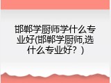 邯郸学厨师学什么专业好(邯郸学厨师,选什么专业好?)