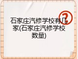 石家庄汽修学校有几家(石家庄汽修学校数量)