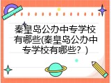 秦皇岛公办中专学校有哪些(秦皇岛公办中专学校有哪些?)
